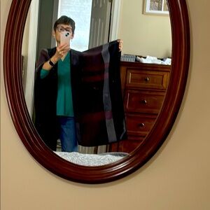 Black and Red Plaid reversible wrap